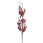 Casa si Gradina - Decoratiuni - Decoratiuni de sezon - Creanga decorativa craciun, 77cm, pomusoare rosii frosty - Infinity.ro