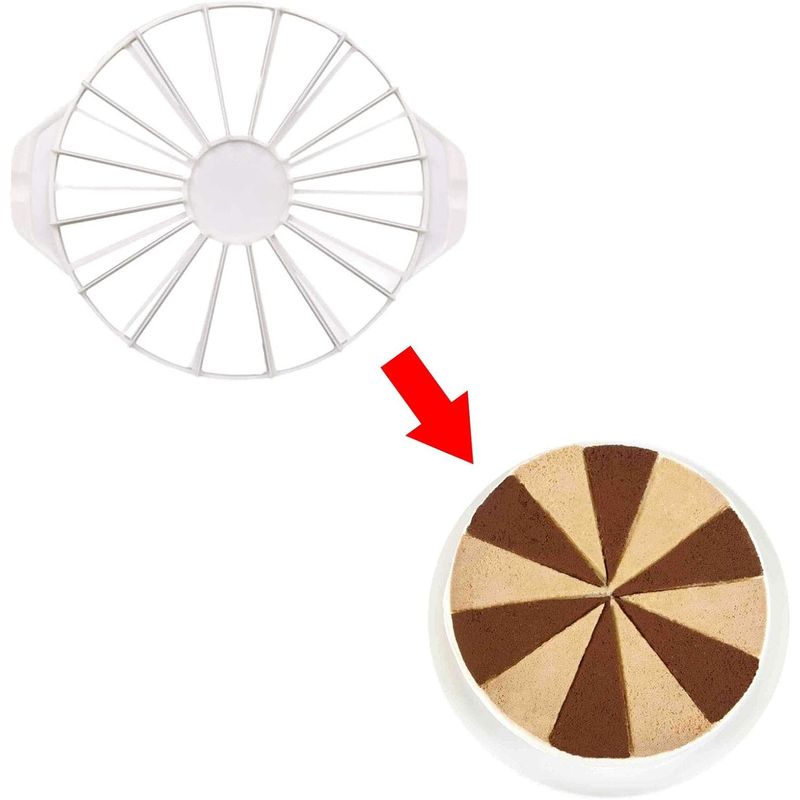 Casa si Gradina - Bucatarie si vesela - Ustensile bucatarie - Forme prajituri - Cutter de Tort din Plastic, Dublu Face, Alb  32.5x26.5x2.8 cm - Infinity.ro