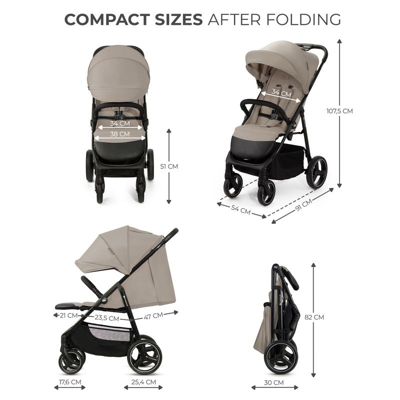 Jucarii, Copii si Bebe - Carucioare si articole de transport - Carucioare - Carucioare sport - CARUCIOR SPORT KINDERKRAFT TRIG3 STONE BEIGE - Infinity.ro