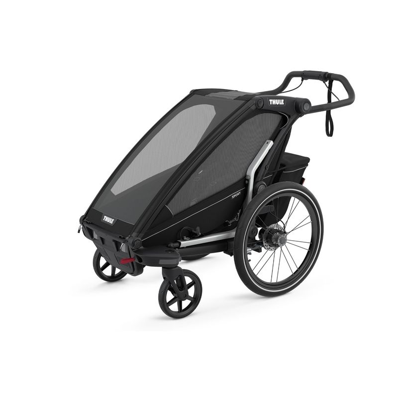 Jucarii, Copii si Bebe - Carucioare si articole de transport - Carucioare - Carucioare sport - Carucior multisport Thule Chariot Sport 1, Midnight Black - Infinity.ro