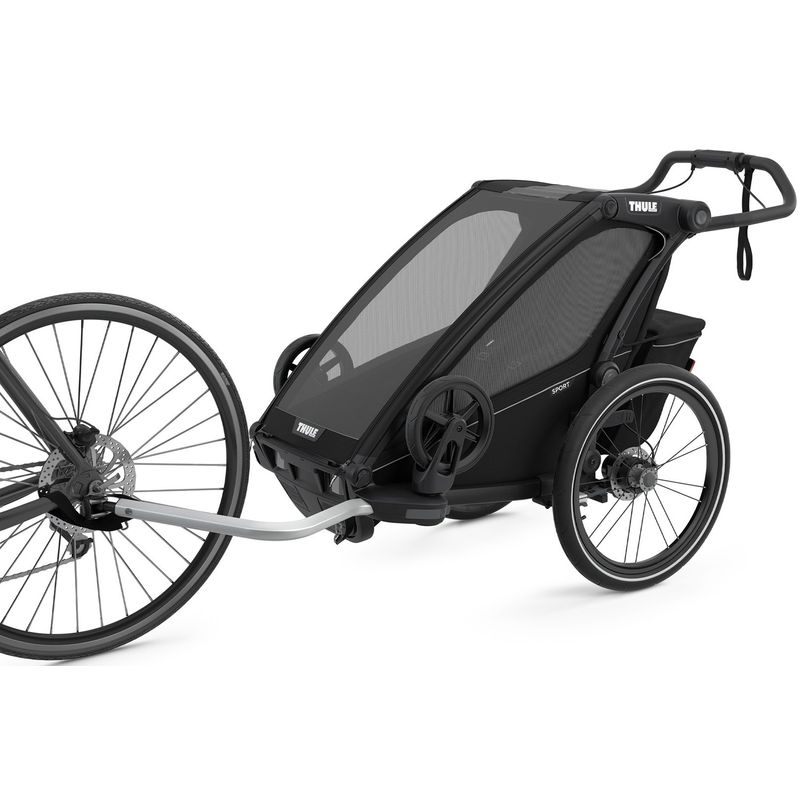 Jucarii, Copii si Bebe - Carucioare si articole de transport - Carucioare - Carucioare sport - Carucior multisport Thule Chariot Sport 1, Midnight Black - Infinity.ro