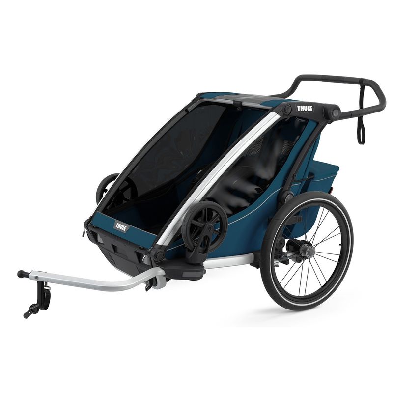 Jucarii, Copii si Bebe - Carucioare si articole de transport - Carucioare - Carucioare sport - Carucior multisport Thule Chariot Cross 2, Majolica Blue - Infinity.ro