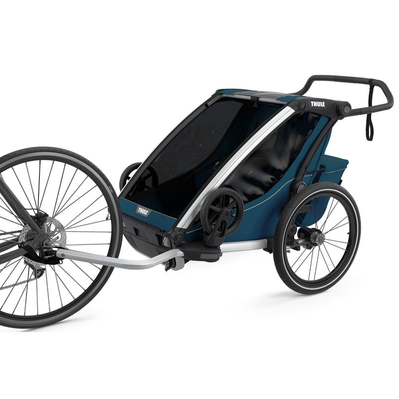 Jucarii, Copii si Bebe - Carucioare si articole de transport - Carucioare - Carucioare sport - Carucior multisport Thule Chariot Cross 2, Majolica Blue - Infinity.ro