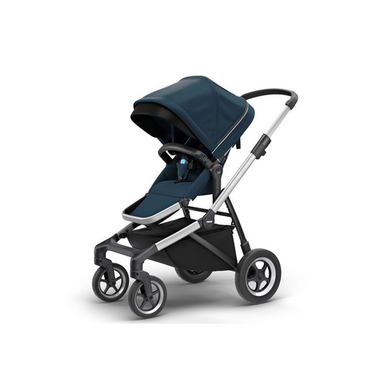 Jucarii, Copii si Bebe - Carucioare si articole de transport - Carucioare - Carucioare sport - Carucior Thule SLEEK Cadru Gri si Copertina Navy Blue - Infinity.ro