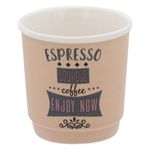 Casa si Gradina - Bucatarie si vesela - Cani si pahare - Cani si cesti - Set cani espresso, new bone, capacitate 90 ml, multicolor - Infinity.ro