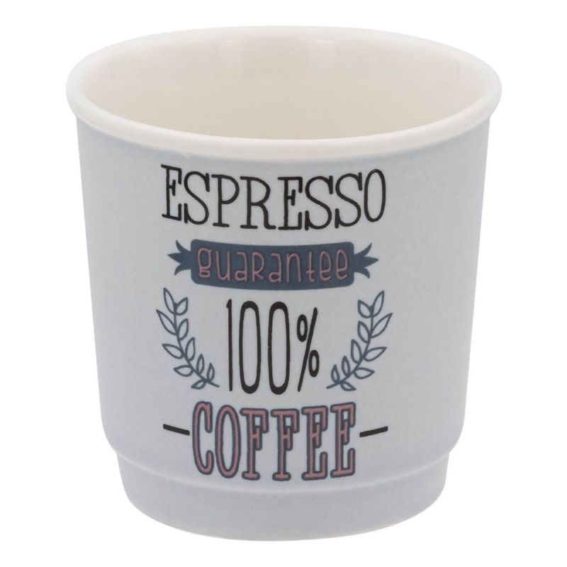 Casa si Gradina - Bucatarie si vesela - Cani si pahare - Cani si cesti - Set cani espresso, new bone, capacitate 90 ml, multicolor - Infinity.ro