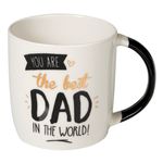 Casa si Gradina - Bucatarie si vesela - Cani si pahare - Cani si cesti - Cana mesaj, new bone, best dad, alb, capacitate 345 ml - Infinity.ro