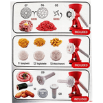 Casa si Gradina - Bucatarie si vesela - Ustensile bucatarie - Masini de tocat manuale - Masina de tocat carne, biscuiti si aparat de facut paste Rigamonti Mincy - Infinity.ro