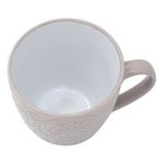 Casa si Gradina - Bucatarie si vesela - Cani si pahare - Cani si cesti - Cana ceramica mandala, bej si gri, capacitate 265 ml, potrivita pentru masina de spalat vase si cuptorul cu microunde - Infinity.ro