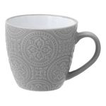 Casa si Gradina - Bucatarie si vesela - Cani si pahare - Cani si cesti - Cana ceramica mandala, bej si gri, capacitate 265 ml, potrivita pentru masina de spalat vase si cuptorul cu microunde - Infinity.ro