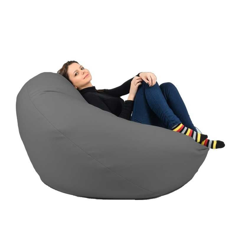 Casa si Gradina - Mobilier - Scaune si fotolii - Fotolii - Fotoliu Nirvana Gigant, material piele ecologica, Gri - Infinity.ro
