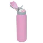 Casa si Gradina - Bucatarie si vesela - Accesorii bar - Termosuri si Cani termos - Sticla apa izoterma, termos, roz mat, capacitate 500ml, din otel inoxidabil, cu pai - Infinity.ro