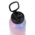 Casa si Gradina - Bucatarie si vesela - Accesorii bar - Termosuri si Cani termos - Termos inoxidabil, model degrade, roz lila, capacitate 1l, cu pai - Infinity.ro