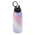 Casa si Gradina - Bucatarie si vesela - Accesorii bar - Termosuri si Cani termos - Termos inoxidabil, model degrade, roz lila, capacitate 1l, cu pai - Infinity.ro