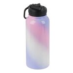 Casa si Gradina - Bucatarie si vesela - Accesorii bar - Termosuri si Cani termos - Termos inoxidabil, model degrade, roz lila, capacitate 1l, cu pai - Infinity.ro