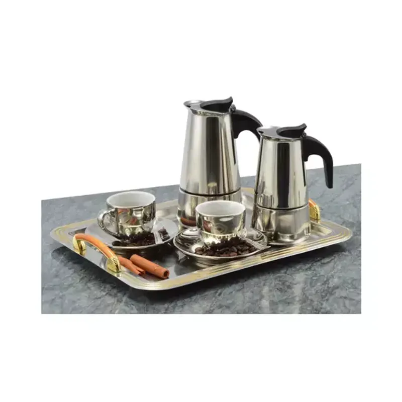 Electronice si Electrocasnice - Electrocasnice bucatarie - Preparare bauturi - Espressoare - Espressor manual din otel inoxidabil, pentru 2 persoane - Infinity.ro