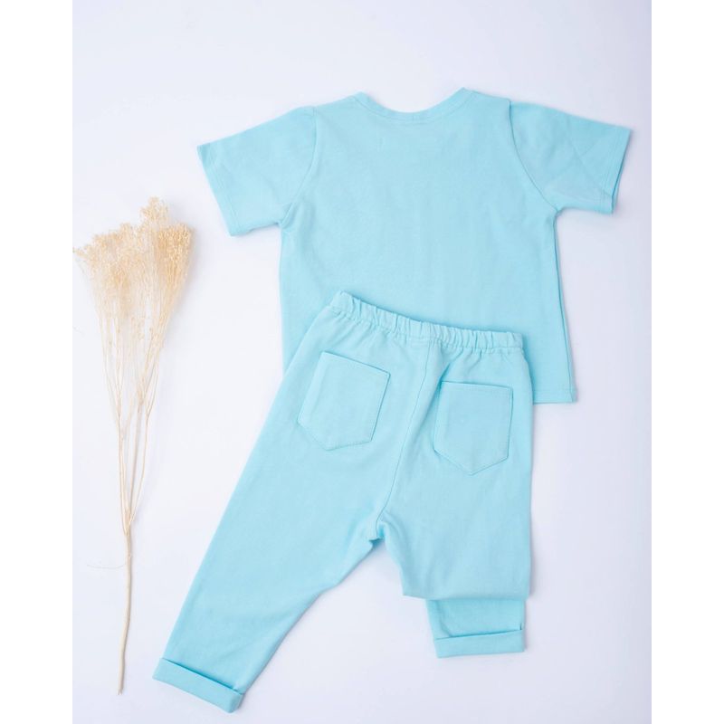 Fashion, accesorii si bijuterii - Copii - Imbracaminte copii - Treninguri si compleuri copii - Set din jersey cu pantaloni lungi si tricou cu maneca lunga 80 cm 9-12 luni - Infinity.ro