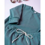 Fashion, accesorii si bijuterii - Copii - Imbracaminte copii - Treninguri si compleuri copii - Compleu din jersey reiat verde turcuaz inchis cu pantaloni si bluza cu maneca lunga 80 cm 9-12 luni - Infinity.ro