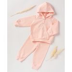 Fashion, accesorii si bijuterii - Copii - Imbracaminte copii - Treninguri si compleuri copii - Set cu hanorac si pantaloni sport din bumbac roz 98 cm 2-3 ani - Infinity.ro