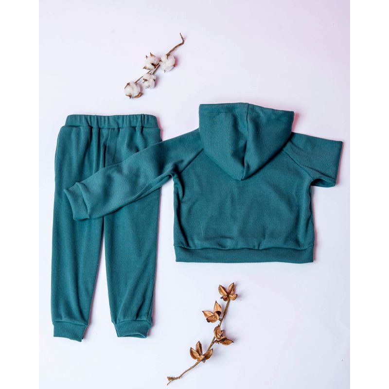 Fashion, accesorii si bijuterii - Copii - Imbracaminte copii - Treninguri si compleuri copii - Trening din bumbac reiat cu pantaloni lejeri si hanorac cu gluga 110 cm 5 ani - Infinity.ro