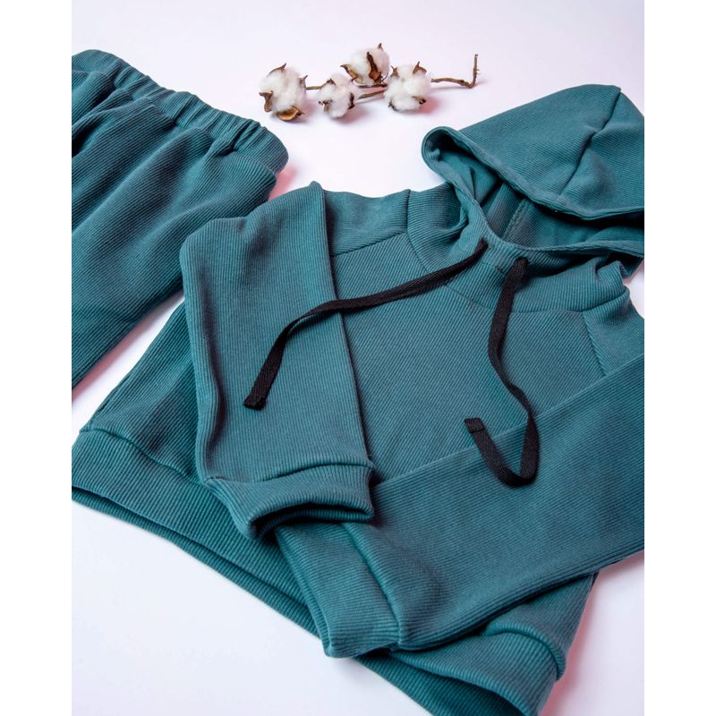Fashion, accesorii si bijuterii - Copii - Imbracaminte copii - Treninguri si compleuri copii - Trening din bumbac reiat cu pantaloni lejeri si hanorac cu gluga 110 cm 5 ani - Infinity.ro