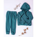 Fashion, accesorii si bijuterii - Copii - Imbracaminte copii - Treninguri si compleuri copii - Trening din bumbac reiat cu pantaloni lejeri si hanorac cu gluga 110 cm 5 ani - Infinity.ro