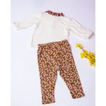 Fashion, accesorii si bijuterii - Copii - Imbracaminte copii - Treninguri si compleuri copii - Set cu bluza si colanti din jersey de bumbac cu imprimeu floral 104 cm 4 ani - Infinity.ro