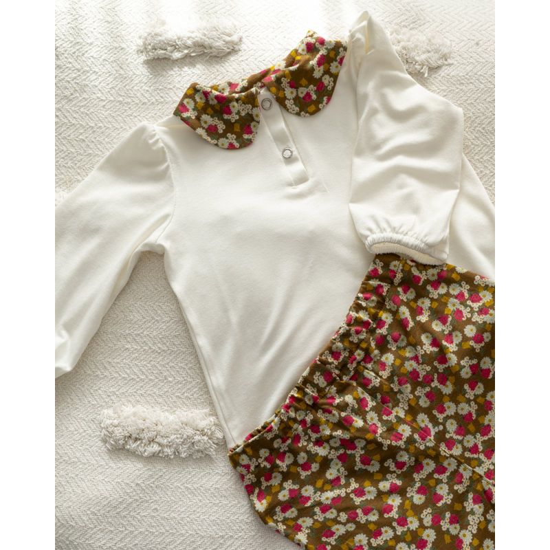 Fashion, accesorii si bijuterii - Copii - Imbracaminte copii - Treninguri si compleuri copii - Set cu bluza si colanti din jersey de bumbac cu imprimeu floral 104 cm 4 ani - Infinity.ro