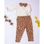 Fashion, accesorii si bijuterii - Copii - Imbracaminte copii - Treninguri si compleuri copii - Set cu bluza si colanti din jersey de bumbac cu imprimeu floral 104 cm 4 ani - Infinity.ro