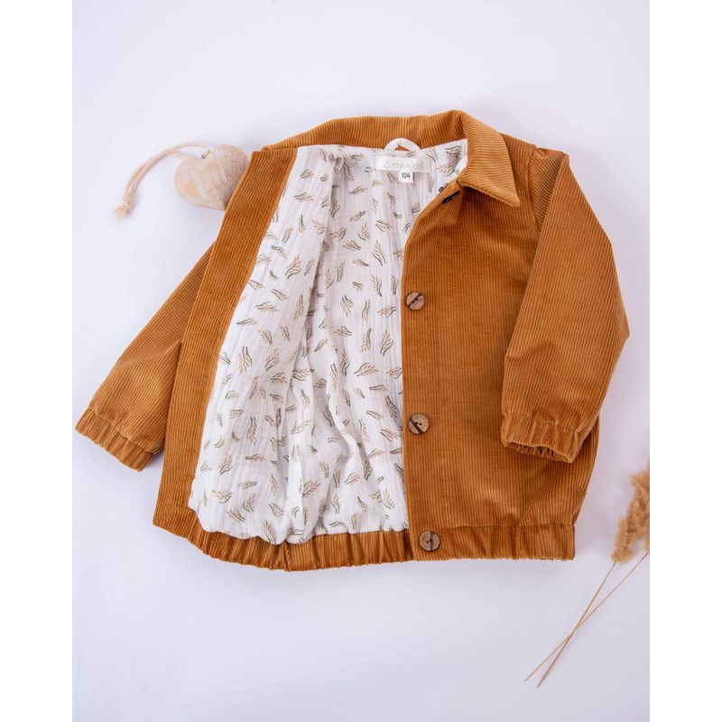 Fashion, accesorii si bijuterii - Copii - Imbracaminte copii - Jachete si geci copii - Jacheta din catifea reiat dublata cu muselina imprimata 110 cm 5 ani - Infinity.ro