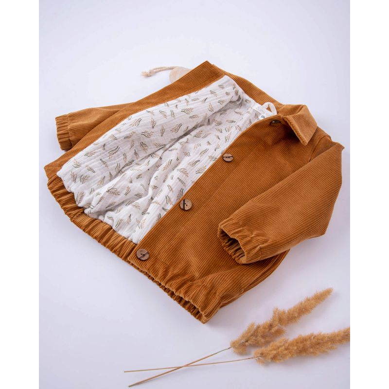 Fashion, accesorii si bijuterii - Copii - Imbracaminte copii - Jachete si geci copii - Jacheta din catifea reiat dublata cu muselina imprimata 110 cm 5 ani - Infinity.ro