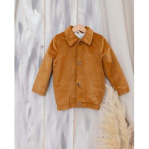 Jacheta din catifea reiat dublata cu muselina imprimata 110 cm 5 ani