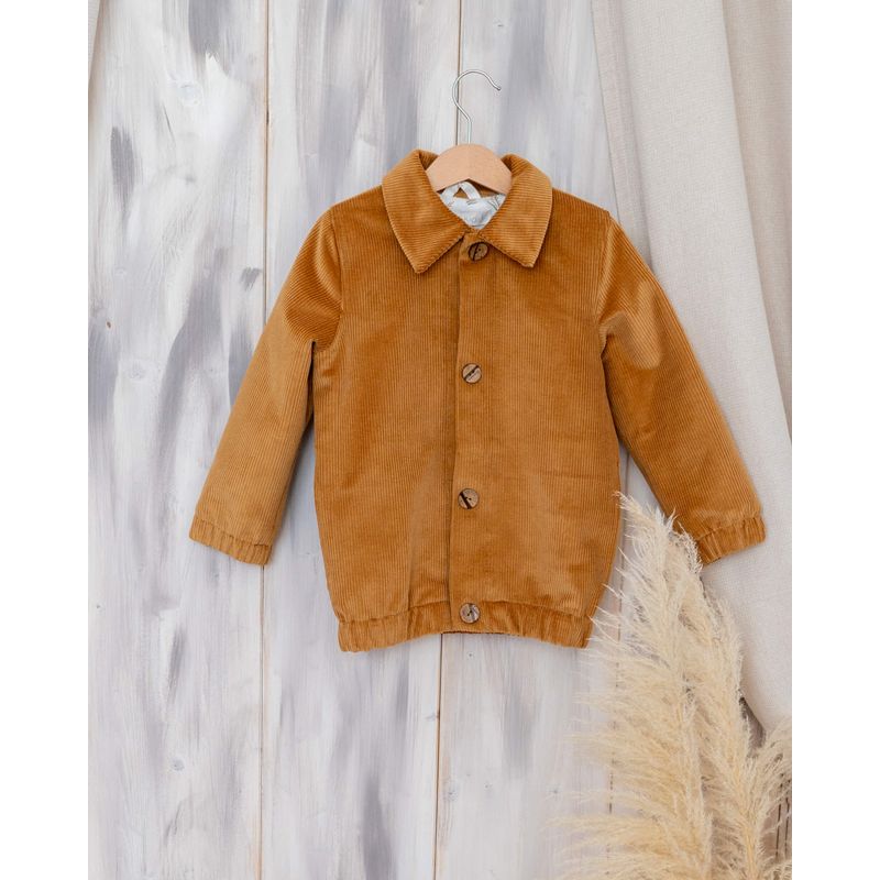 Fashion, accesorii si bijuterii - Copii - Imbracaminte copii - Jachete si geci copii - Jacheta din catifea reiat dublata cu muselina imprimata 110 cm 5 ani - Infinity.ro