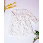 Fashion, accesorii si bijuterii - Copii - Imbracaminte copii - Rochii copii - Rochie din muselina cu imprimeu floricele mici galbene si frunze 80 cm 6-12 luni - Infinity.ro