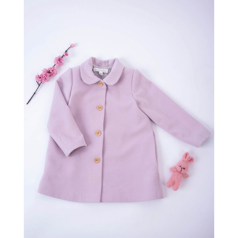 Fashion, accesorii si bijuterii - Copii - Imbracaminte copii - Jachete si geci copii - Palton lila din stofa de lana 116 cm 6 ani - Infinity.ro