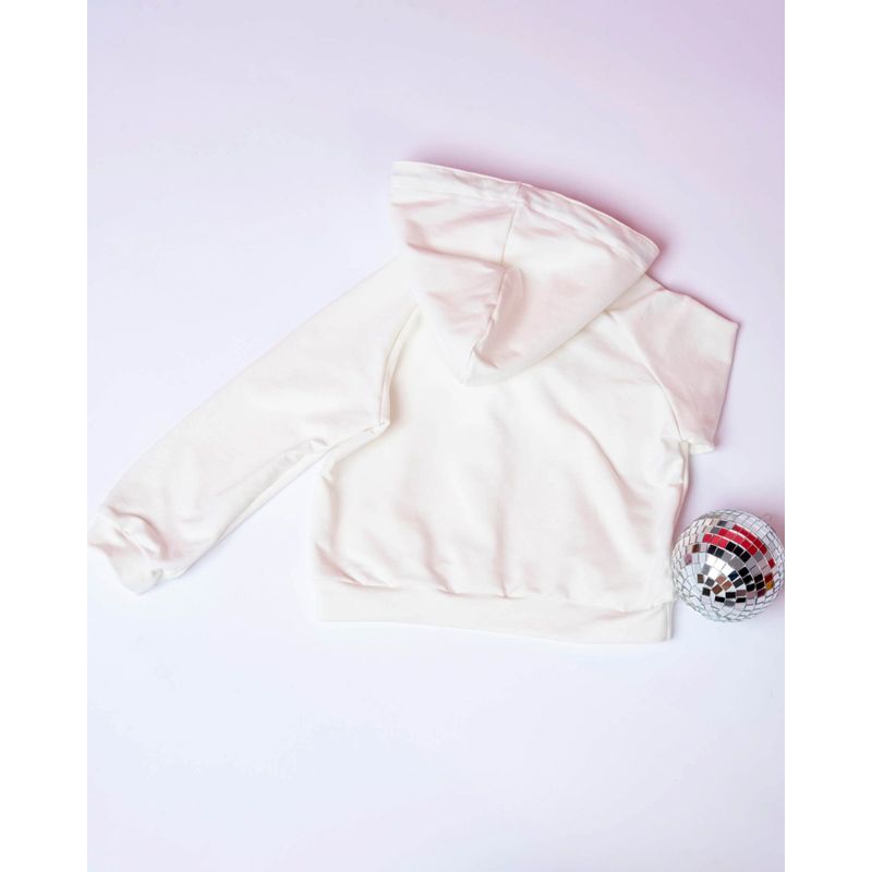 Fashion, accesorii si bijuterii - Copii - Imbracaminte copii - Bluze si camasi copii - Hanorac alb cu gluga 98 cm 2-3 ani - Infinity.ro