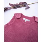 Fashion, accesorii si bijuterii - Copii - Imbracaminte copii - Rochii copii - Sarafan din catifea reiata roz pudrat cu capse si buzunare aplicate 116 cm 6 ani - Infinity.ro