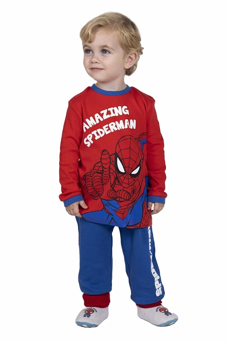 Pijamale copii Spiderman 2900001589, 98 CM 3 ani, Rosu/Albastru