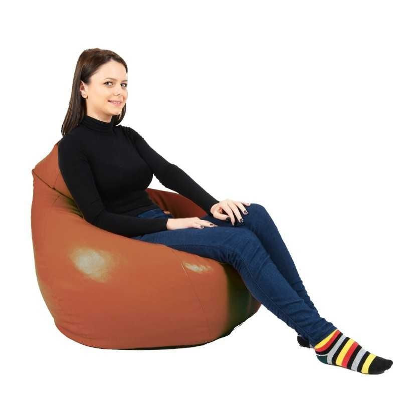 Casa si Gradina - Mobilier - Scaune si fotolii - Fotolii - Fotoliu Nirvana Hobbit, material piele ecologica, Maro - Infinity.ro