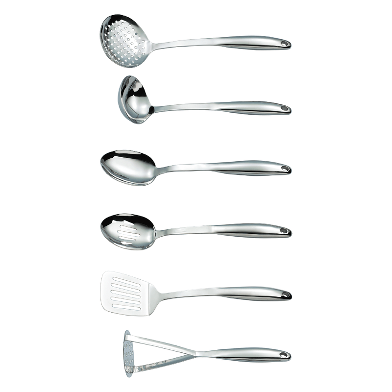 Casa si Gradina - Bucatarie si vesela - Ustensile bucatarie - Seturi ustensile de bucatarie - Set ustensile bucatarie din inox, 7 piese - Zokura - Infinity.ro