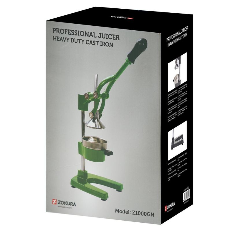 Electronice si Electrocasnice - Electrocasnice bucatarie - Preparare bauturi - Storcatoare de fructe - Storcator manual pentru citrice si rodie, Verde - Zokura - Infinity.ro