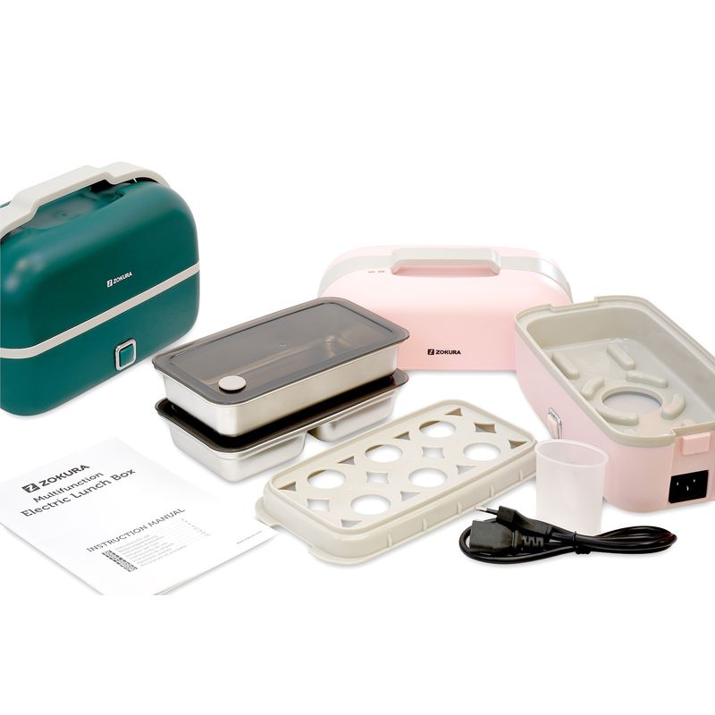 Casa si Gradina - Bucatarie si vesela - Organizare si depozitare bucatarie - Cutii alimentare - Caserola electrica multifunctionala 3 in 1, 230W, Roz - Zokura - Infinity.ro