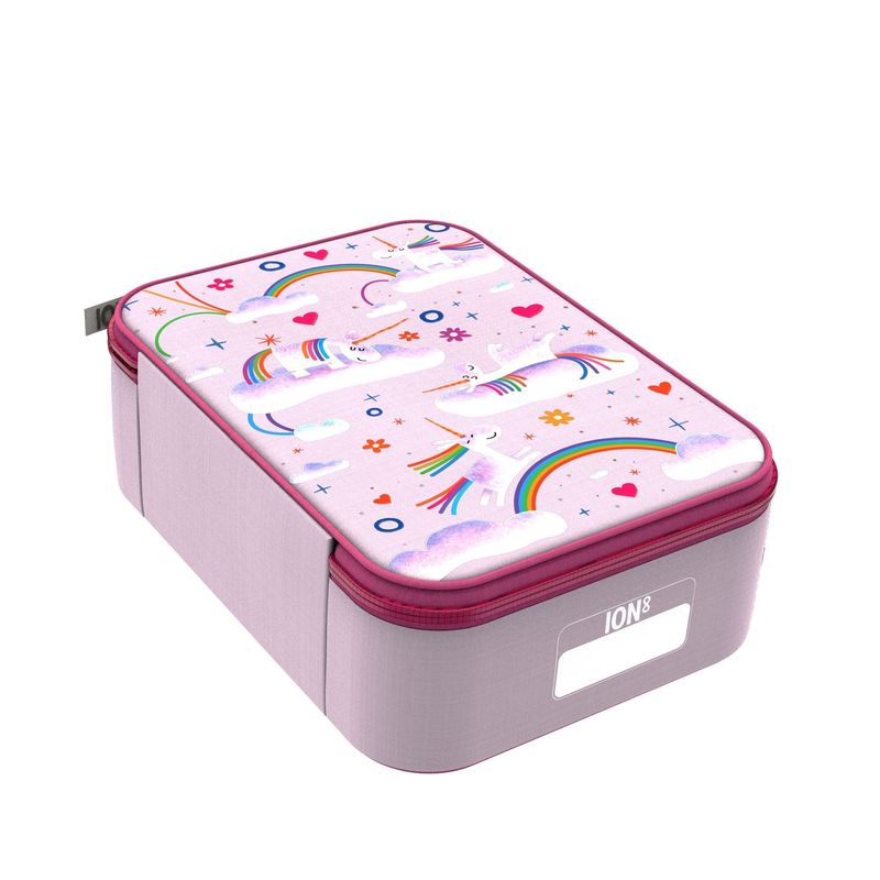 Casa si Gradina - Bucatarie si vesela - Organizare si depozitare bucatarie - Cutii alimentare - Geanta termoizolanta pentru pranz, 26,5 x 19,5 cm, Unicorn Rainbows - Ion8 - Infinity.ro