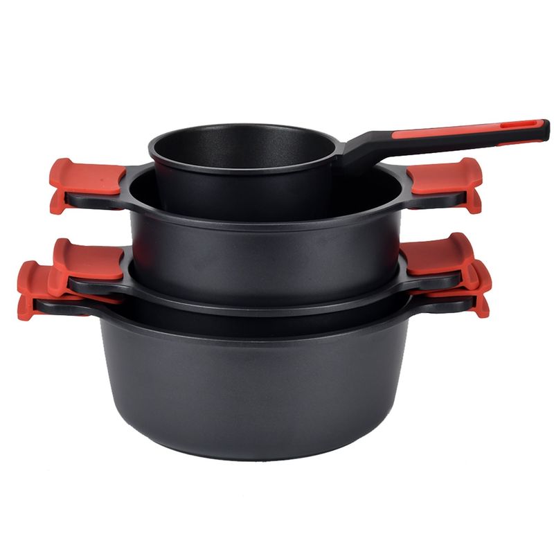 Casa si Gradina - Bucatarie si vesela - Vase pentru gatit - Oale si cratite - Set oale aluminiu, 8 piese "Noble" - Zokura - Infinity.ro