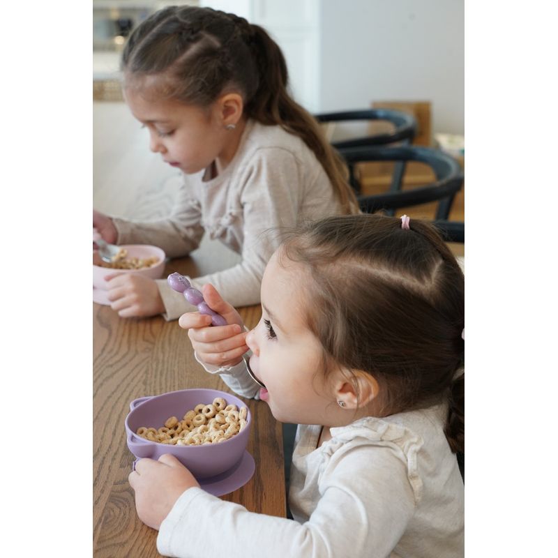 Jucarii, Copii si Bebe - Hrana si alaptare - Biberoane, suzete si accesorii hranire - Articole hranire bebelusi - SET 2 CASTRONELE CU VENTUZA SILICON MELII MODEL PISICA - Infinity.ro