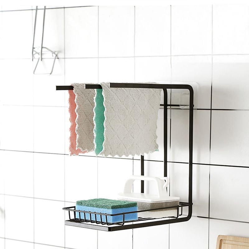 Casa si Gradina - Bucatarie si vesela - Organizare si depozitare bucatarie - Suporturi tacamuri si vase - Suport bureti de bucatarie, otel carbon, 21x14,5x26cm - Zokura - Infinity.ro