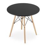 Casa si Gradina - Mobilier - Mese si birouri - Mese bucatarie si dining - Masa stil scandinav, Artool, rotund, MDF si lemn, negru, natur, 80x72 cm - Infinity.ro