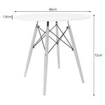 Casa si Gradina - Mobilier - Mese si birouri - Mese bucatarie si dining - Masa stil scandinav, Artool, rotund, MDF si lemn, negru, natur, 80x72 cm - Infinity.ro