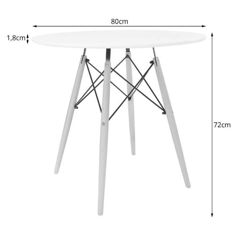 Casa si Gradina - Mobilier - Mese si birouri - Mese bucatarie si dining - Masa stil scandinav, Artool, rotund, MDF si lemn, negru, natur, 80x72 cm - Infinity.ro