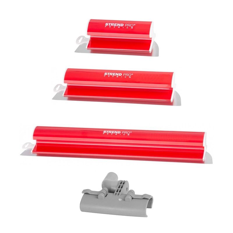 Casa si Gradina - Constructii - Vopsea si tencuieli - Unelte de vopsit si tencuit - Set 3 gletiere profesionale, inox, suport, 25, 40, 60 cm, Strend Pro - Infinity.ro